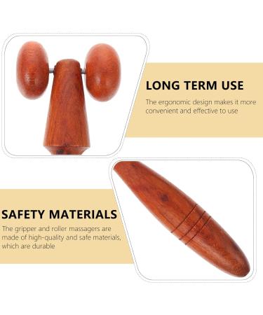 Minkissy Rosewood Massage Device - Acupuncture Tool Hand & Facial Massager Chinese Scraping Tool - 2 Pieces 16x5x3cm Red - Optimize Your Fitness & Relaxation - Buy Online on GoSupps.com