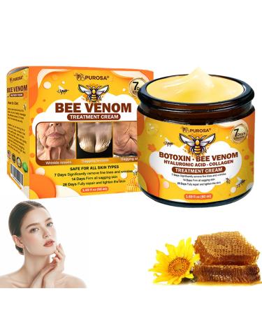 AEEHFENG PUROSA Bee Venom Treatment Cream Advanced Anti-Wrinkle Firming Cream Bee Venom Comprehensive Cream-50g Anti-Aging Hydrating Natural Ingredients for All Skin Types (1 Bottle)
