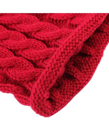Yinuoday 2PCS Toddler Baby Knit Hat Scarf Set - Winter Warm Beanie Cap with Circle Loop Scarf Neckwarmer in Red - Buy Online on GoSupps.com