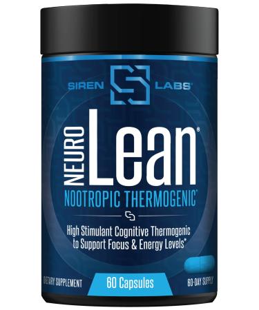 Siren Labs Neuro Lean Concentrated Thermogenic for Health Water Loss Energy and Focus - 60 Capsules