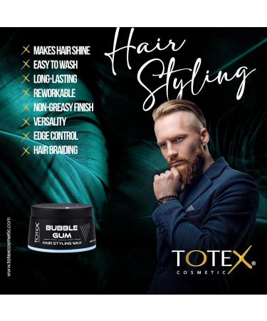 Totex BUBBLE GUM Hair Styling Wax I Bubble Gum Hair Wax I Chewing Gum Scented Hair Wax I Shiny Natural Hair Look I 150ml (3 Pieces) - Buy Online on GoSupps.com