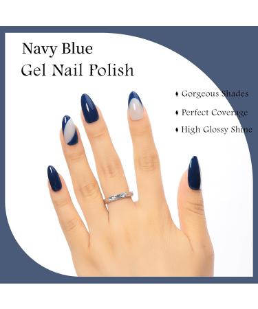 MAYCHAO 15ML Gel Nail Polish 1Pc Navy Blue Gel Polish Soak Off UV LED Fall Nail Polish Nail Art Starter Manicure Salon DIY at Home 0.5 OZ - Buy Online on GoSupps.com