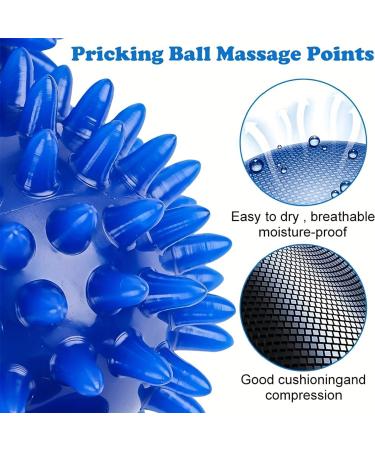 Buy Blue Massage Balls & Scooter - Self-Massage Roller with Handle & Nubs for Muscle Pain Relief | International Shipping - Buy Online on GoSupps.com