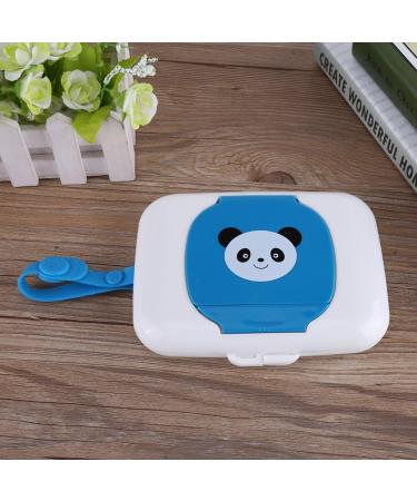 Baby Outdoor Portable Wet Tissue Dispenser Case Infant Reusable Stroller Pram Wet Wipes Box Convenient Tissue Case For Travel(White + Blue) Baby Tissue - Buy Online on GoSupps.com