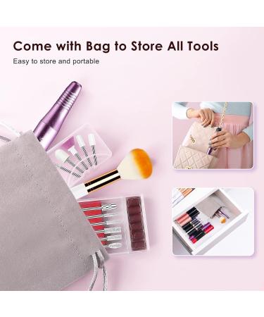 Cordless Nail Drill Electric File for Professional Nail Care - Rechargeable Manicure Pedicure Kit with Everything - Lightweight and Portable APurple Design - Buy Online on GoSupps.com