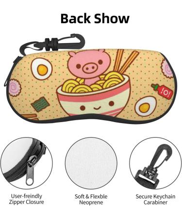OPSREY Delicious Sweet Ramen printed Glasses Case Portable Zip Storage Case Neutral Sunglasses Soft Case Delicious Sweet Ramen One Size - Buy Online on GoSupps.com