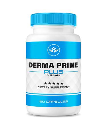Derma Prime Plus Pills Daily Clear Face & Skin Balancing Formula with a Clean Natural Formula to Support Hydration Smooth Texture & a Healthy Radiant-Looking Skin (60 Capsules)
