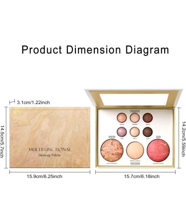  DALE YOU All-in-one 6-in-1 baked makeup palette with bronzer blush and highlighter gift box and travel kit (#1 176 g) - Buy Online on GoSupps.com