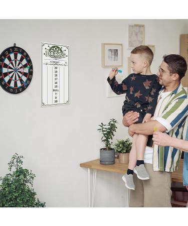 Acrylic Dart Scoreboard Set | 2 Pcs | White and Green | Dry Erase | Cricket and 01 Dart Games | Includes 4 Markers | 15 x 7.8 Inches - Buy Online on GoSupps.com