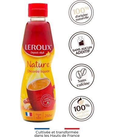 Leroux - Natural Liquid Chicory - 100% Plant-Based - Roasted Chicory Concentrate - Sweet and Round Flavor - No Added Sugars - Buy Online on GoSupps.com