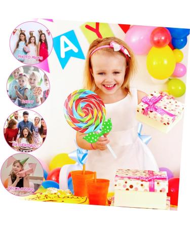 ABOOFAN 2pcs Hand Holding Prop Lollipop Wedding Decorations Ornament Christmas Decorations Candy Decorative Photo Props Large Swirl Lollipops Decorative Lollipop Prop Lollipop Decorations - Buy Online on GoSupps.com