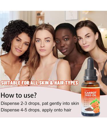 tovaginsh 3Pack Organic Carrot Seed Oil for Hair & Skin 100% Pure Natural Unrefined Duacus Carota Carrot Carrier Oil for Face and Lip Care Scalp & Body Massage - Buy Online on GoSupps.com