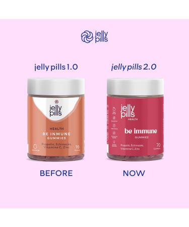 Jelly Pills Vitamin C Zinc Propolis and Echinacea Gummies - No Added Sugars - 70 Orange Flavored Gummies to Boost Your Immune System - For Kids and Adults - Buy Online on GoSupps.com