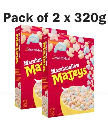 Malt O Meal Marshmallow Mateys 320g | Pack of 2 | Sugar Frosted Whole Grain Cereal With Marashmallows | Kids Favourite | Rich Ingredients | Share Pack | Sold by EPL - Buy Online on GoSupps.com