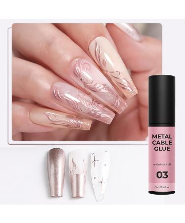 Gel Nail Polish Liner Rose Gold Nail Art Line Gel Soak-Off UV/LED Painted Gel Nail Polish for French Tip Manicure Home DIY Salon Metallic Gel Nail Polish for Fineliner Nail Art - Buy Online on GoSupps.com