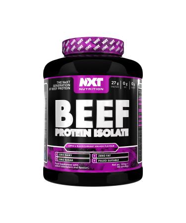 NXT Nutrition Beef Protein Isolate Powder - Protein Powder High in Natural Amino Acids - Paleo Keto Friendly - Dairy and Gluten Free - Muscle Recovery | 1.8kg (Apple & Blackcurrant) - Buy Online on GoSupps.com