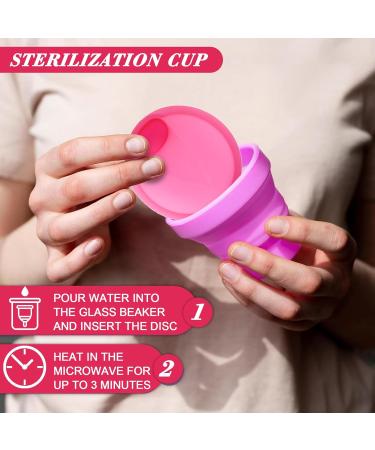 Buy Mhduyeg 3-Piece Menstrual Disc Set - Soft Menstrual Cup with Sterilization Cup & Storage Bag | International Shipping - Buy Online on GoSupps.com