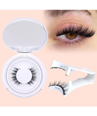 ALICROWN Magnetic Eyelashes - Fluffy No Glue Needed Cat Eye Fake Lashes | Natural Strip Lashes with Applicator | Durable Wispy 1 Pair - Buy Online on GoSupps.com