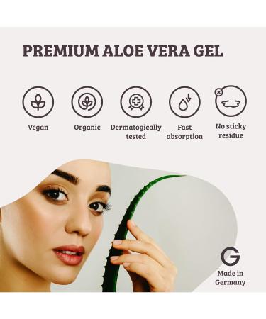 GONATURALS Pure Aloe Vera Gel For Face 250ml - Organic Aloe Vera Gel Rich in Vitamins A C E - Hydrating Aloe Vera Moisturiser - 100% Pure Aloe Vera Gel for Hair and Skin Care - Buy Online on GoSupps.com