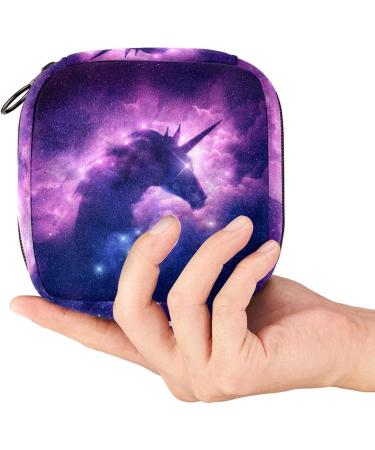 Galaxy Nebula Unicorn Sanitary Napkin Storage Bag | Portable Period Pocket for Women & Teens | Menstrual Cup Holder & Silent Pad Organizer - Buy Online on GoSupps.com