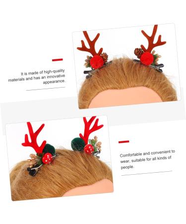 FRCOLOR 12 Pairs Christmas Hair Clips Girls Christmas Barrette Antler Hair Barrette Women Hair Clips Christmas Hair Pin Christmas Hair Decor Hair Decoration Pompom Child Ear South Korea - Buy Online on GoSupps.com