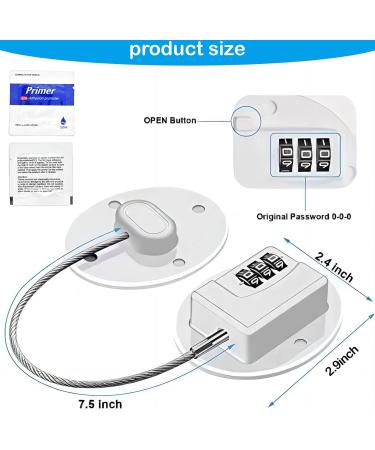 Skyzone Code Lock for Refrigerators & Windows - Child Safety Lock UPVC Window Lock No Drilling Key Cable Lock for Drawers - Buy Online on GoSupps.com