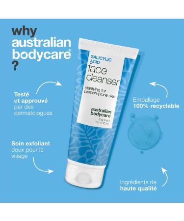  Australian Bodycare Anti-blemish facial cleanser with salicylic acid for pimples blackheads whiteheads oily skin impurities and clogged pores deep cleansing gel with salicylic acid 100 ml - Buy Online on GoSupps.com