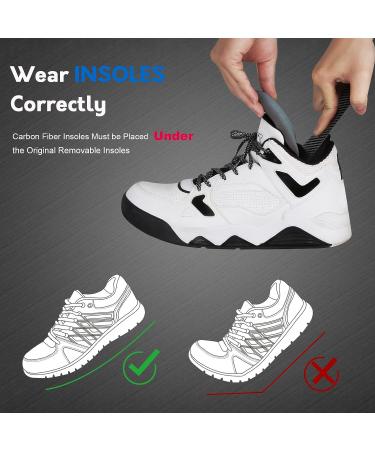 Carbon Fiber Insole for Arthritis, Turf Toe, Hallux Limitus, Foot Fractures - 9.65 inch Graphite Shoe Insert - Alternative to Post Op Shoe - Buy Online on GoSupps.com