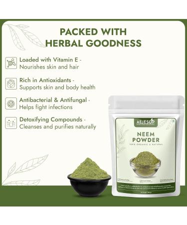 AEJESOP NEEM Powder | Detoxifier | Support Skin Health & Hair Growth | 100% Pure Neem Leaf Powder | Azadirachta Indica 7oz (200g) - Buy Online on GoSupps.com