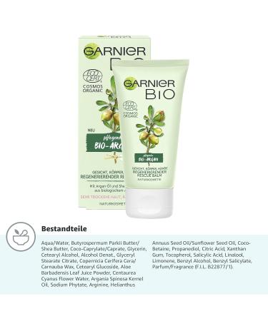 Garnier Rescue Balm 50ml | Regenerating Natural Cosmetics with Argan Oil & Shea Butter for Face Body & Hands | Garnier Bio - Buy Online on GoSupps.com