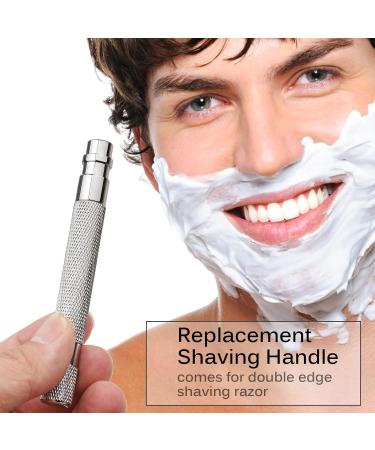 Coniya Razor Grip for Double Edge - Stainless Steel Safety Razor Handle for Mustache Removal | Premium Manual Shaving Tool Accessories - Buy Online on GoSupps.com