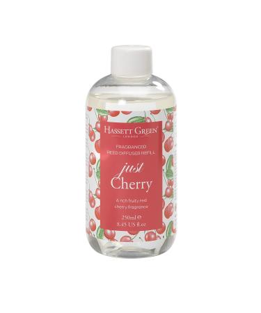 Hassett Green London - Just Cherry - Fragrance Oil Reed Diffuser Refill - Larger Size 250ml Bottle