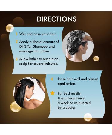 DHS Coal Tar Shampoo - Anti Dandruff Treatment for Men & Women with Psoriasis & Seborrheic Dermatitis - 8 Fl Oz (Pack of 3) - Buy Online on GoSupps.com