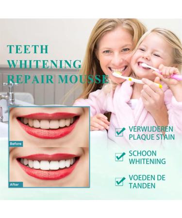 Probiotics Bright Whitening Teeth Mousse | 2024 Herbal Oral Repair Treatment | Deep Stain Removal Foam (2PCs) - Buy Online on GoSupps.com