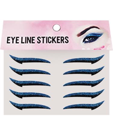 Autocollants pour Eye Liner | D calque Fard Paupi res Femme Disque Maquillage Portable pour Voyage Spectacle Danse 10 Pi ces R sistant l'Eau Bleu - Buy Online on GoSupps.com