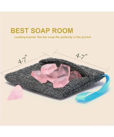 Buy Soap Pocket Exfoliating Soap Saver Pouch - 5 Pack Gray Body Scrubber for Bath & Shower | International Shipping Available - Buy Online on GoSupps.com