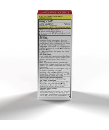 Kids' Acetaminophen Oral Suspension for Pain & Fever Relief - Buy Online on GoSupps.com