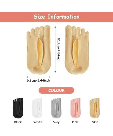 5 Pairs Five Finger Orthopedic Compression Socks | Breathable Toe Separator Socks for Women (Foot Size 9-11) - Shop Now - Buy Online on GoSupps.com