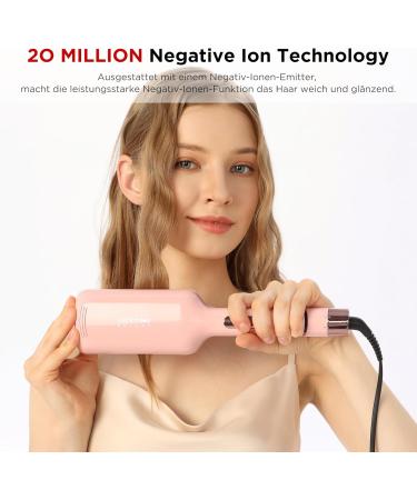 Parwin Pro Mermaid Waves Hair Curler - 32mm Curling Iron for Large Curls Adjustable Temperature Instant Waves (Pink) - International Shipping Available - Buy Online on GoSupps.com