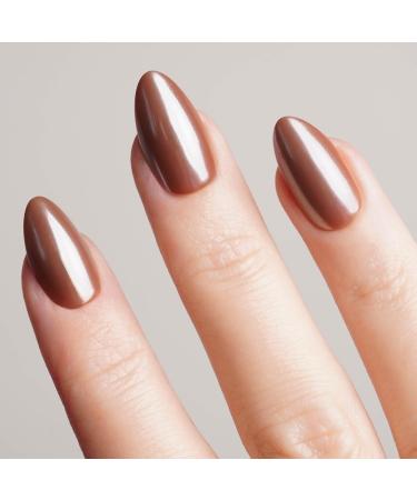 Doonails Press On Nails - 30 Set Glazed Chocolate Almond - Salon Quality Full Cover Fake Nails - Soft Gel Short Natural Almond Design - Buy Online on GoSupps.com