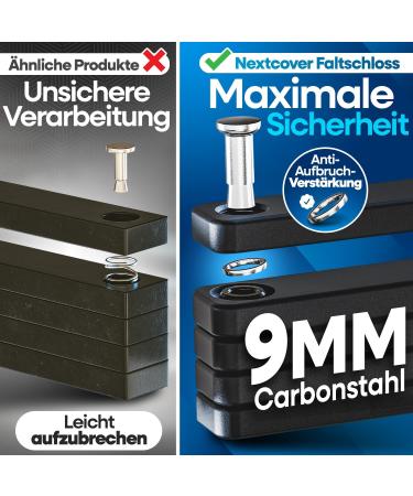 NextCover Folding Lock Bicycle - High-Security Steel Lock with 3 Keys & Holder | Durable 100cm Carbon Steel Bike Lock - Buy Online on GoSupps.com