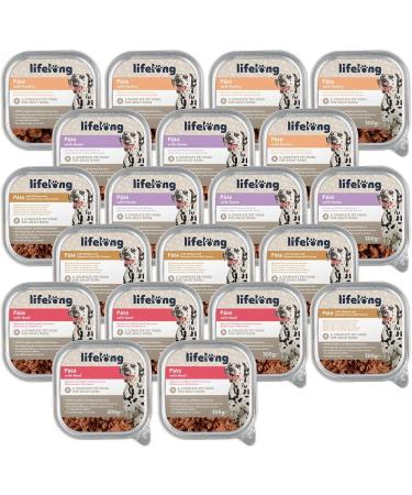 Amazon Brand - Lifelong Dog Food Pat Mixed 300g Pack of 20 - Buy Online on GoSupps.com