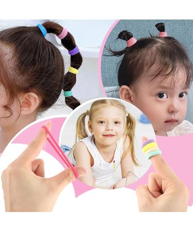 400Pcs Multicolor Toddler Hair Ties for Girls - Soft Cotton Ponytail Holders - Buy Online on GoSupps.com
