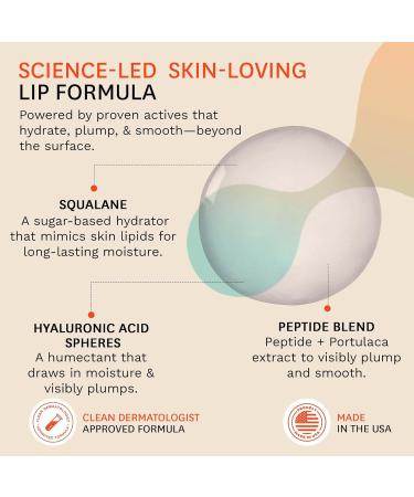 Fig.1 Peptide Plump Lip Oil | Hydration-Based Lip Oil Gloss with Hyaluronic Acid & Vegan Squalane | Non-Sticky Fragrance-Free Vegan | Moisturizing Lip-Gloss 0.5 fl oz - Buy Online on GoSupps.com