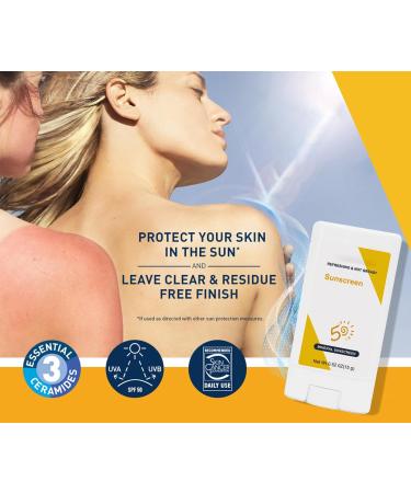 Portable Sunscreen Stick SPF 50 with Hyaluronic Acid - Broad Spectrum Sun Protection for Face and Body Non-Greasy Water Resistant and Refreshing - Buy Online on GoSupps.com