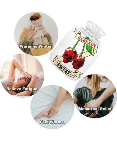 Buy Naanle Cherry Skull Heat Bottle - 1L Transparent Hot Water Bottle for Pain Relief & Cold Therapy - International Shipping Available - Buy Online on GoSupps.com