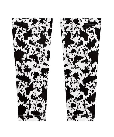 Poceacles Cow Pattern Calf Compression Sleeve for Men & Women | Anti-Slip Support Socks for Football Basketball Running & Climbing - S Milk Cow Small - Buy Online on GoSupps.com