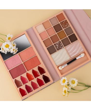  Mbiyhgta Cream Contour Highlighting Palette - Professional Colors Waterproof Kit | Long Lasting Pigmented Eyeshadow Palette Matte Glitter Pai Glitter - Buy Online on GoSupps.com
