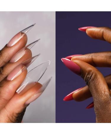 Mylee Fix N Flash Soft Gel Tips - Long Stiletto - 552 PCS | Full Cover Nail Extensions - Flexible & Resistant | Nail Art Gel in 12 Sizes - Perfect for All Nails - Buy Online on GoSupps.com