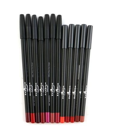 Italia Deluxe Ultra Fine Lip Liner Set - 12pc Assorted Colors - Buy Online on GoSupps.com